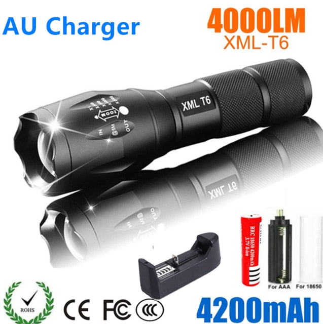 LED Rechargeable Flashlight Abay XML T6