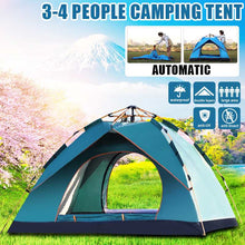 Load image into Gallery viewer, Waterproof camping tent for 3-4 people Fully automatic hiking portable tent

