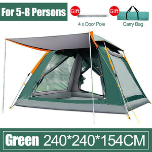 Waterproof camping tent for 3-4 people Fully automatic hiking portable tent